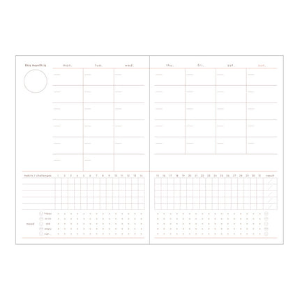PILOT x MARK'S PILOT Original Cover Life Log funlog Date-free Planner A6 inside