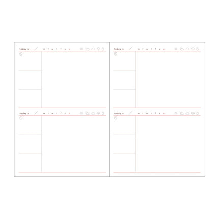 PILOT x MARK'S PILOT Original Cover Life Log funlog Date-free Planner A6 inside