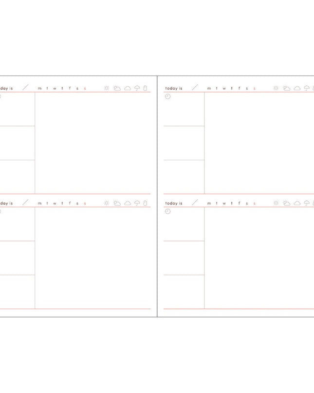 PILOT x MARK'S PILOT Original Cover Life Log funlog Date-free Planner A6 inside