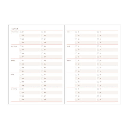 PILOT x MARK'S PILOT Original Cover Life Log funlog Date-free Planner A6 inside