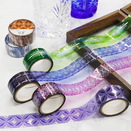KAMIISO SANSYO SAIEN Kiriko Clear Tape 20mm (Hologram Foil)