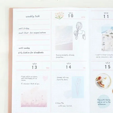 MARK'S Log Diary Date-free Weekly Planner Examples