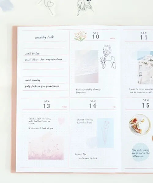 MARK'S Log Diary Date-free Weekly Planner Examples