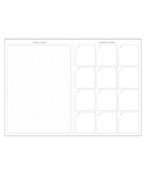 MARK'S Log Diary Date-free Weekly Planner inside weekly year vision and monthly event