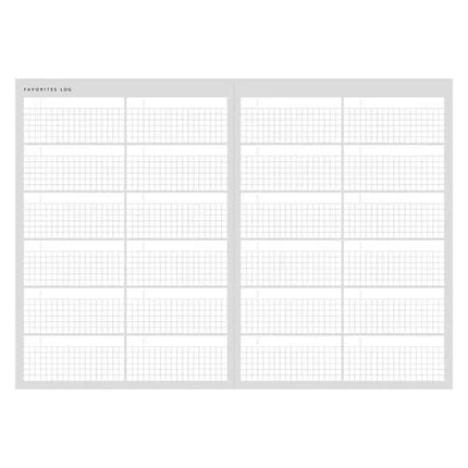 MARK'S Log Diary Date-free Weekly Planner inside weekly favorite log