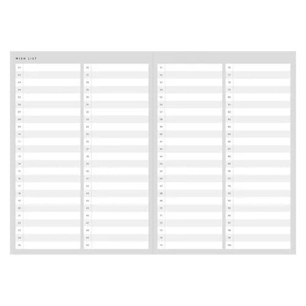 MARK'S Log Diary Date-free Weekly Planner inside weekly wish list