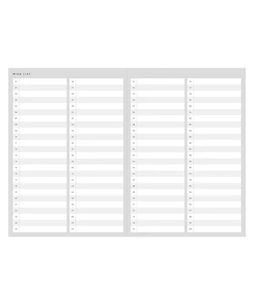 MARK'S Log Diary Date-free Weekly Planner inside weekly wish list