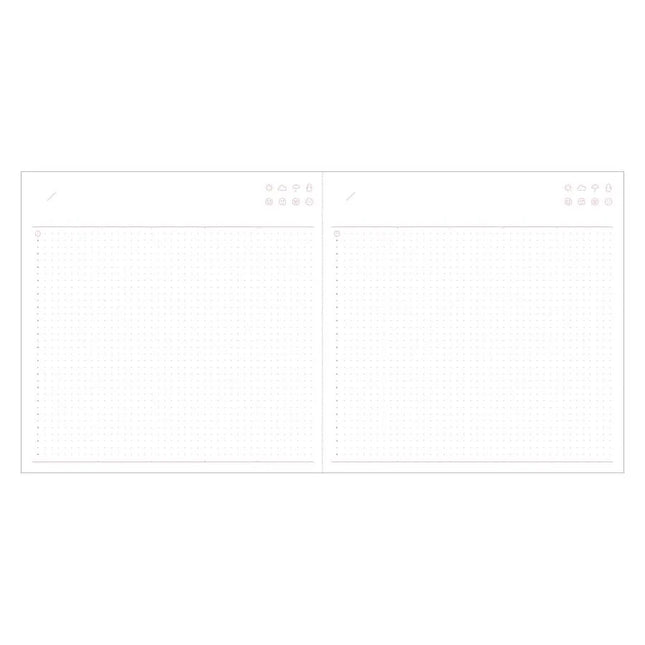MARK'S Life Log Diary funlog Date-free Daily Pocket Square inside