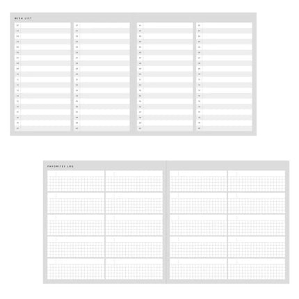 MARK'S Life Log Diary funlog Date-free Daily Pocket Square inside