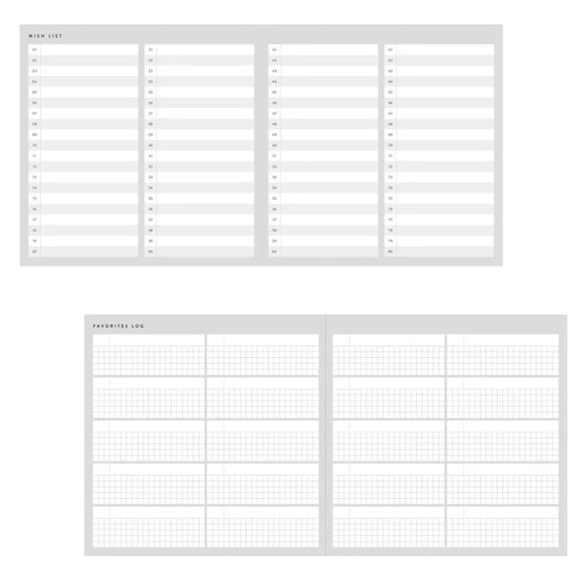MARK'S Life Log Diary funlog Date-free Daily Pocket Square inside