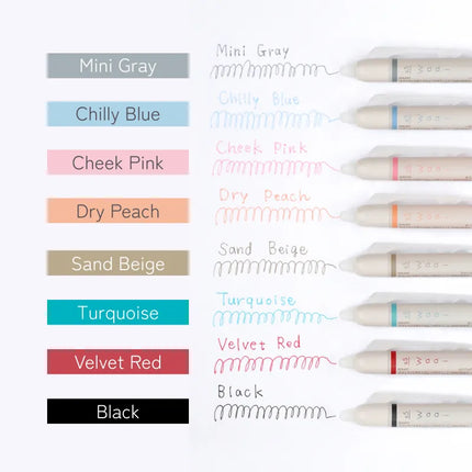 PILOT Frixion waai Series Erasable Ball Pen 8-Color Set (LFW-15-8C)