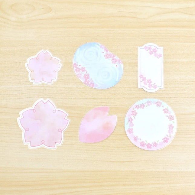 PAPIER PLATZ Flake Sticky Note Sakura illustrated by Natsunoka