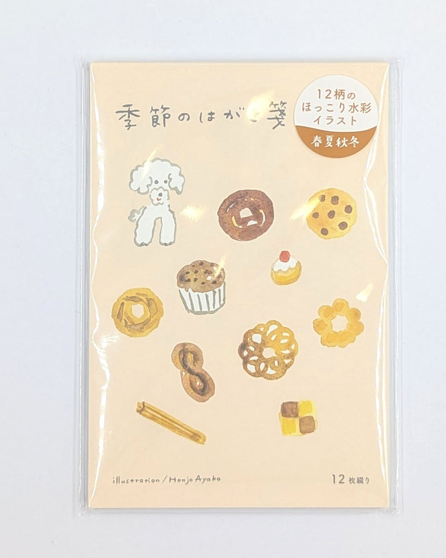 RYURYU Seasonal Postcard Memo biscuits