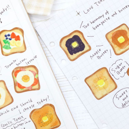 KAMIISO SANSYO SAIEN Love Toast Sticker Set