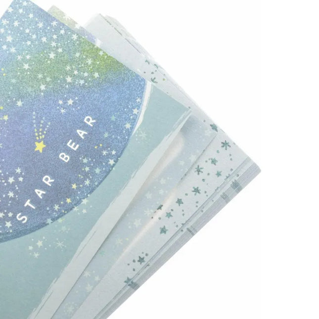 FRONTIA Japanese Memo Pad (Ippitsu-sen) - Polar Bear and Starry Sky (MP-529)