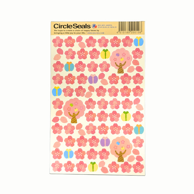 RYURYU Circle Seals - Spring Sakura