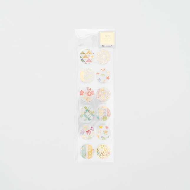 NB Gold Foil Sticker Sheet - Modern Japanese Motif