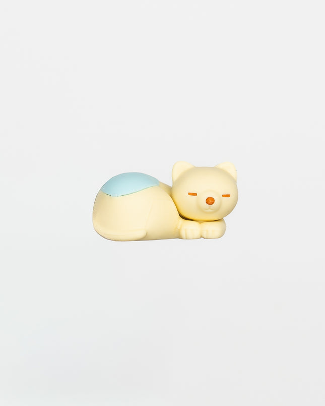 IWAKO Sleepy Cat Blue Eraser