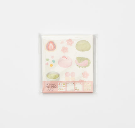 FURUKAWA SHIKO 4 Designs Memo Pad Sakura Wagashi