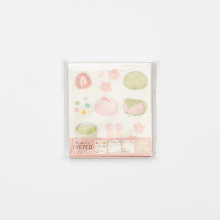 FURUKAWA SHIKO 4 Designs Memo Pad Sakura Wagashi