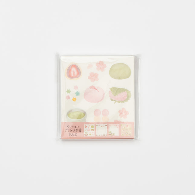 FURUKAWA SHIKO 4 Designs Memo Pad Sakura Wagashi