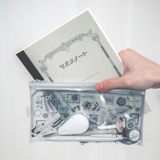 A5 Notebook Tsubame with stationery in Kept Clear Pencase