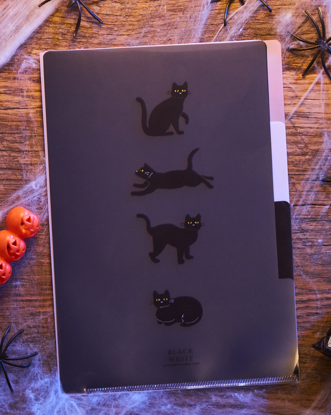 MAYONAKA NO ZAKKATEN A5 pocket Clear file Black Cat From Greenflash