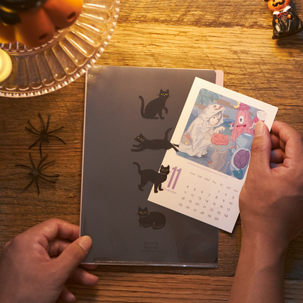 MAYONAKA NO ZAKKATEN A5 pocket Clear file Black Cat From Greenflash