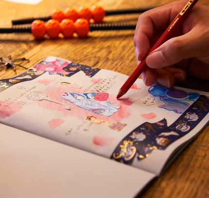 Uni Watercolor Pencil Pale Geranium Lake color From Mitsubishi Pencil