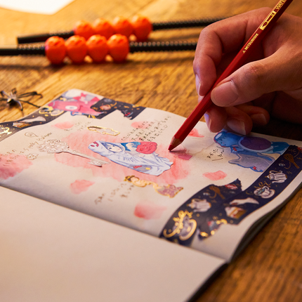 Uni Watercolor Pencil Pale Geranium Lake color From Mitsubishi Pencil