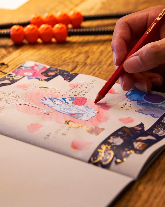 Uni Watercolor Pencil Pale Geranium Lake color From Mitsubishi Pencil
