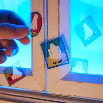 WEARING SHOES GHOST Clear Flake Sticker From Greenflash