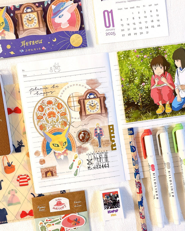 journaling with Studio Ghibli themed stationery