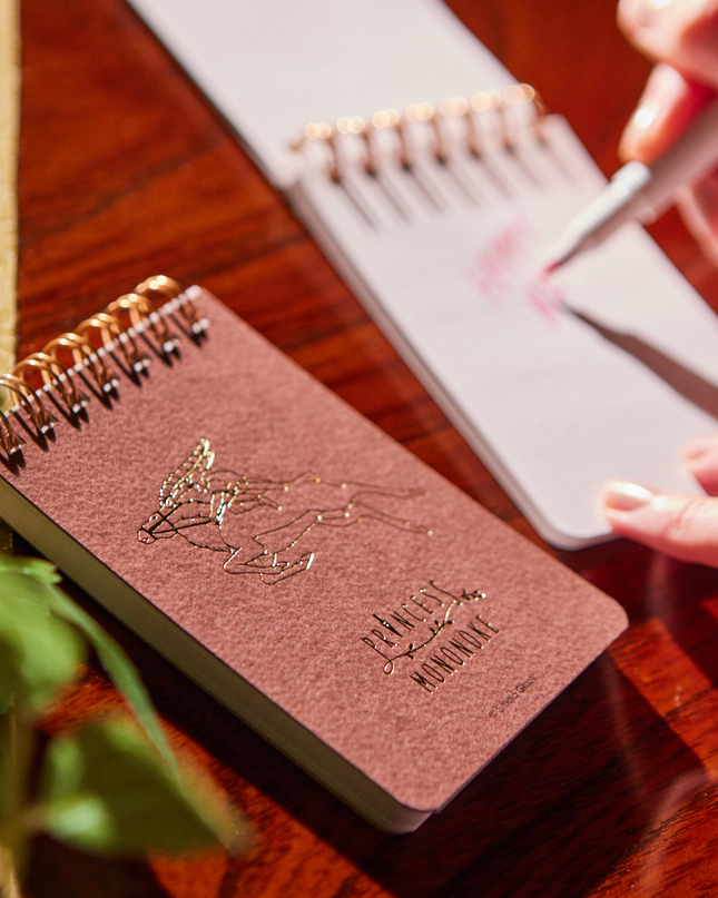Princess Mononoke Foil-Stamped Mini Ring Notebook