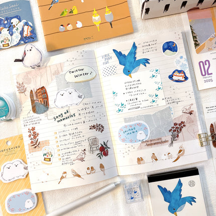 journaling with Twitter Winter stationery