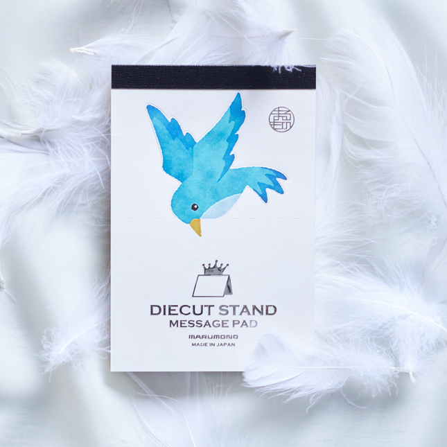 Die-cut Stand Memo pad Blue Bird From Marumo Insatsu