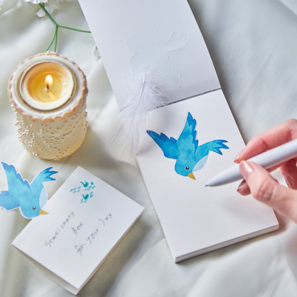 Die-cut Stand Memo pad Blue Bird From Marumo Insatsu