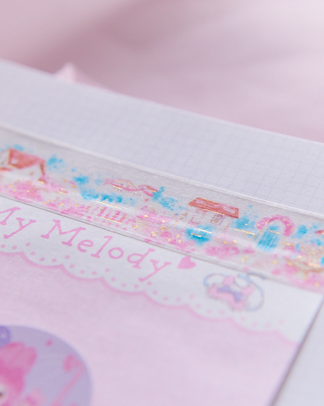 Foil-Stamped Masking Tape – Watercolor Town & Villa From BGM