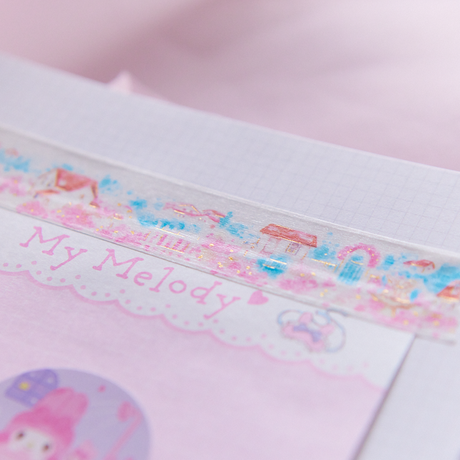 Foil-Stamped Masking Tape – Watercolor Town & Villa From BGM