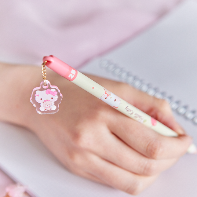 Hello Kitty 2B Charm Attached Pencil From T'S FACTORY