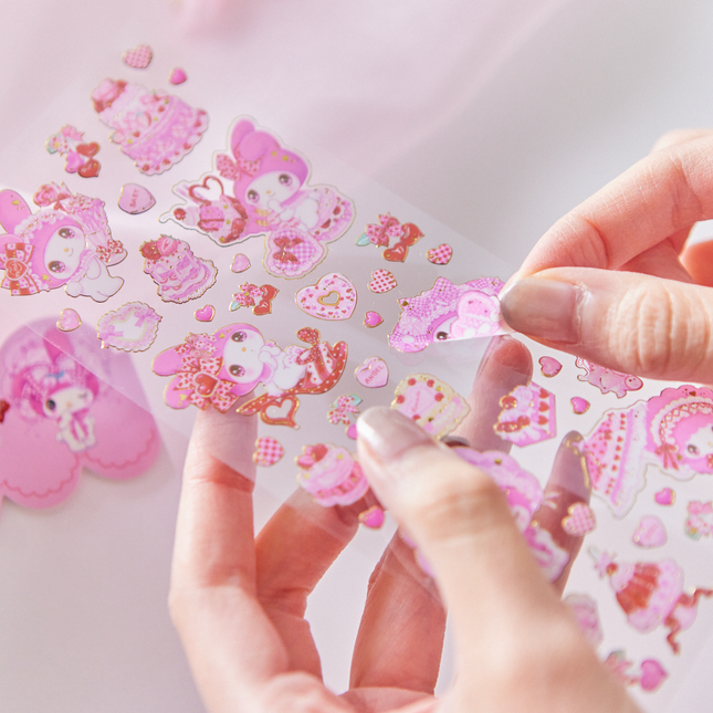 Sanrio x Fumika Amenomori Edge Foil Stamping Sticker From Cloths-Pin