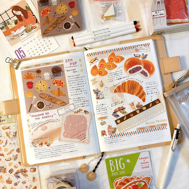 journaling with bread theme stationery