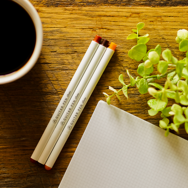 Guitar Pen Petite 3 Colors Set Brown From Teranishi Kagaku