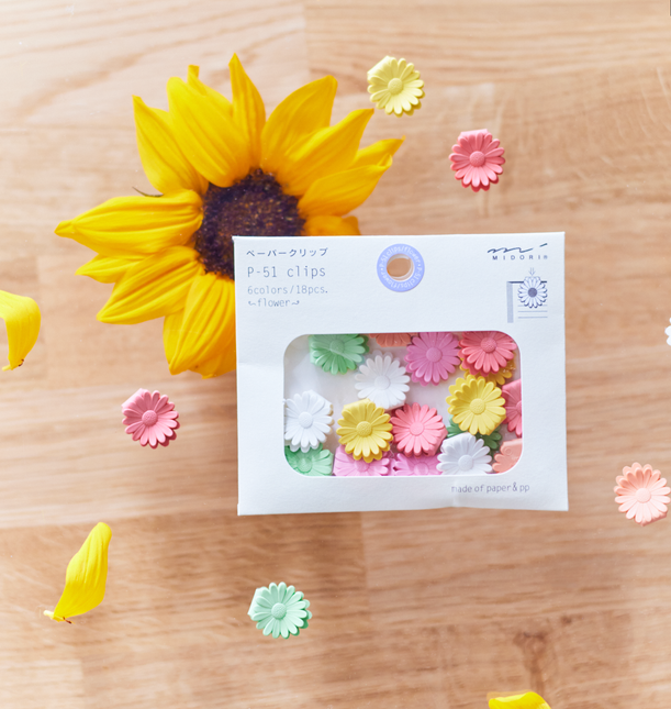 MIDORI Paper Clip P-51 Flower
