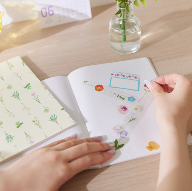 Ryuryu Soumocca Transparent Tape 20mm Wide Garden